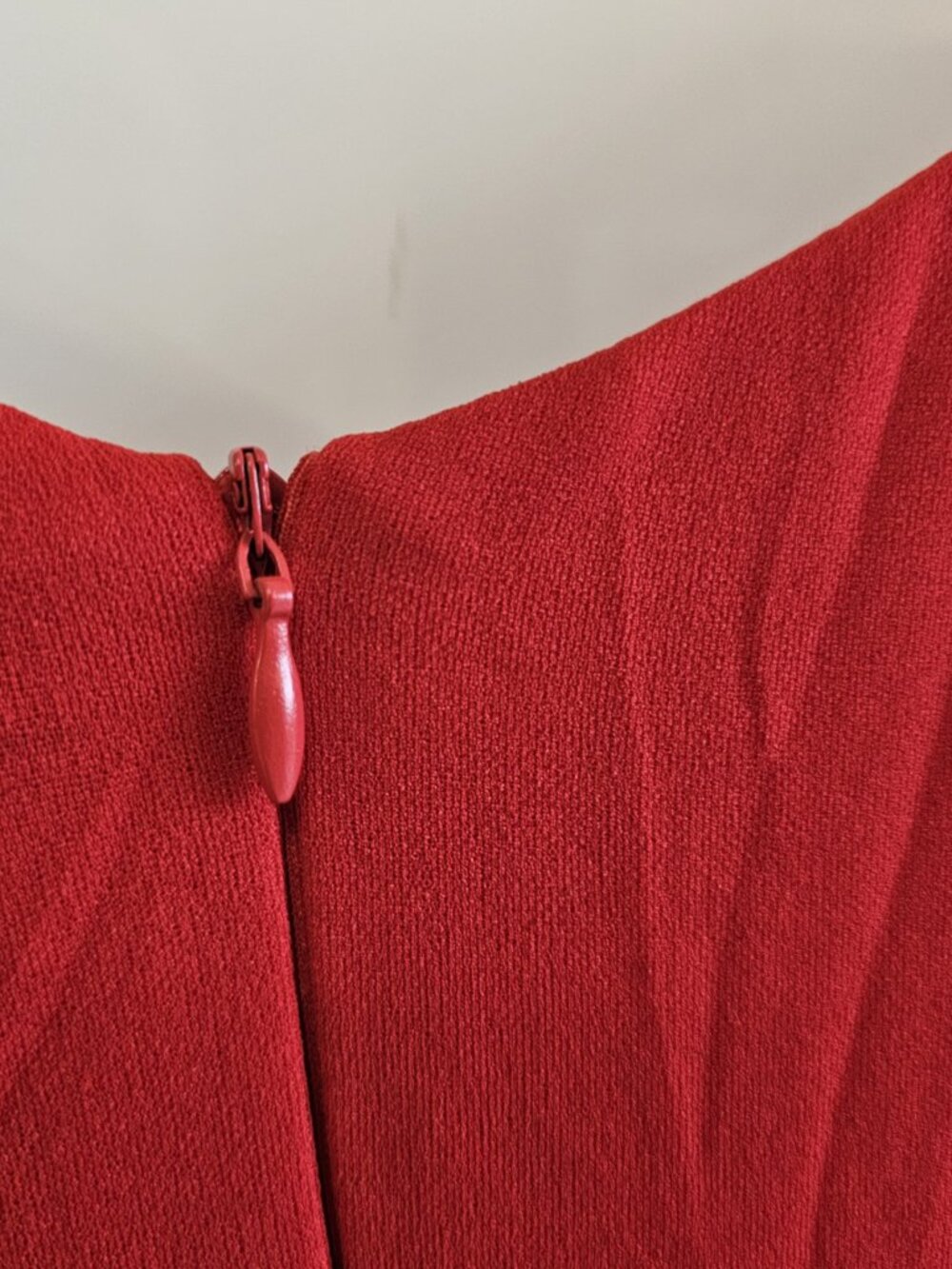New Ruby Red Ruffle Cocktail Dress - Picture 6 of 12